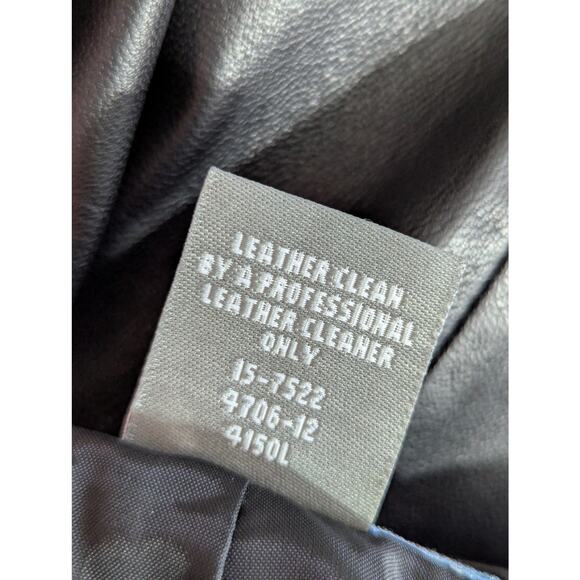 NWOT! CLIFFORD & WILLS! BLACK GENUINE LEATHER HIGH WAIST STRAIGHT PANTS! SZ 12 - Picture 9 of 10